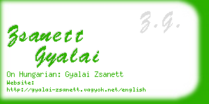 zsanett gyalai business card